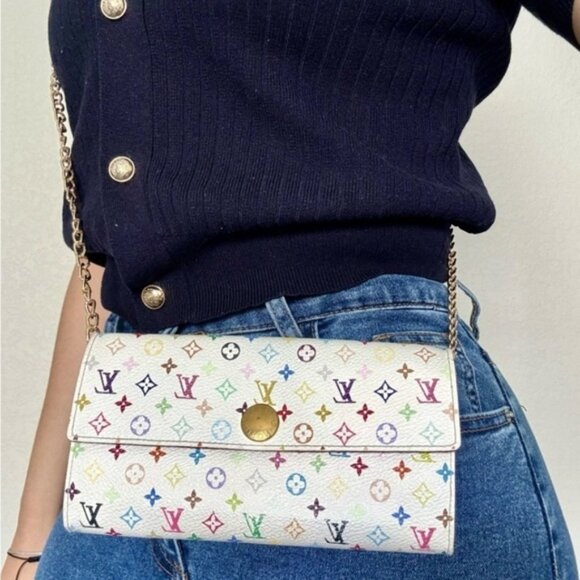 Louis Vuitton Multicolor Crossbody Bag with Chain Strap